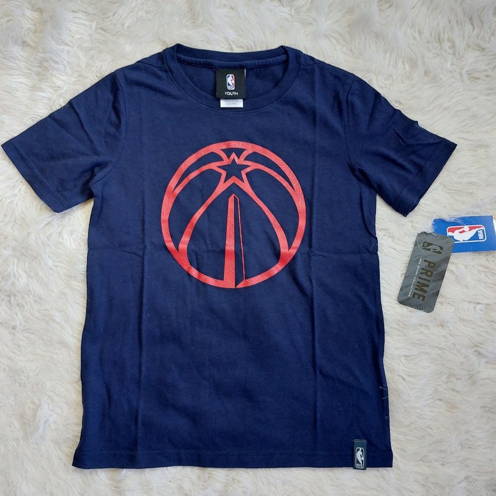 NWT NBA Prime Youth Blue Basket Ball Crew T-shirt